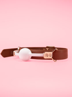 Lockink - Luxury Mouth Gag din Piele cu Accente thumbnail image 