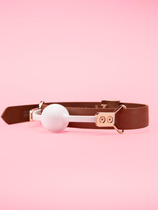 Lockink - Luxury Mouth Gag din Piele cu Accente