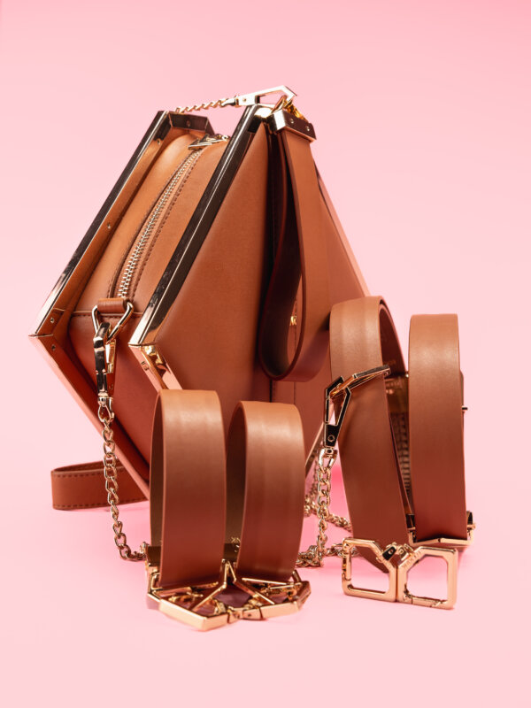 Lockink - Set BDSM Luxury Golden Leather