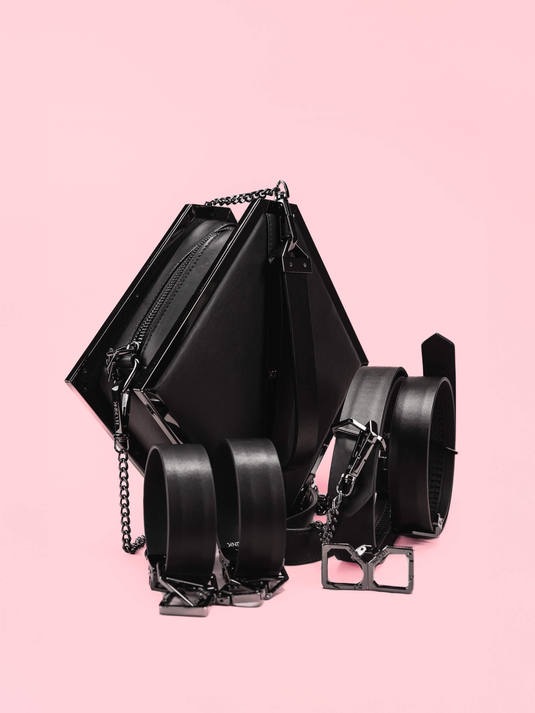 Lockink - Set BDSM Luxury Golden Leather image 4