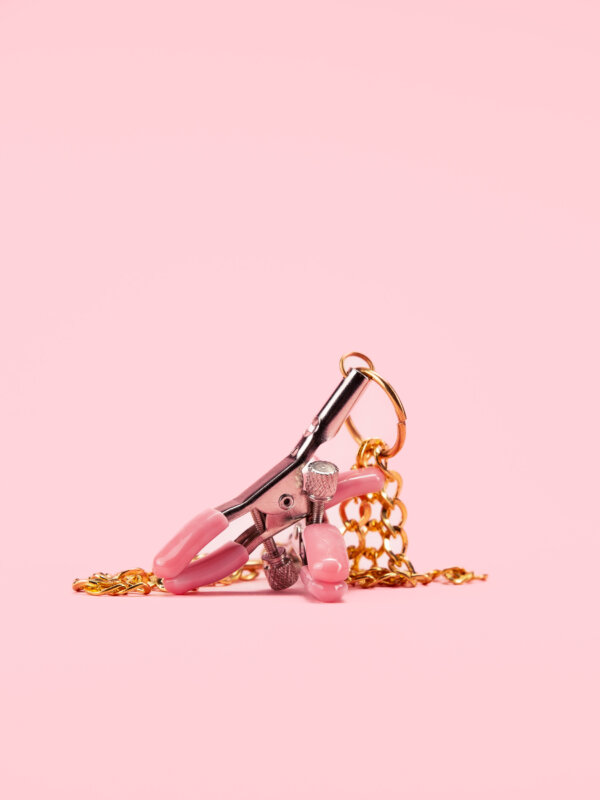 Cleme Sfarcuri Roz cu Lant Auriu