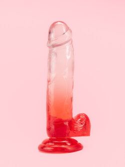 Dildo Rosu Transparent 18 cm thumbnail image