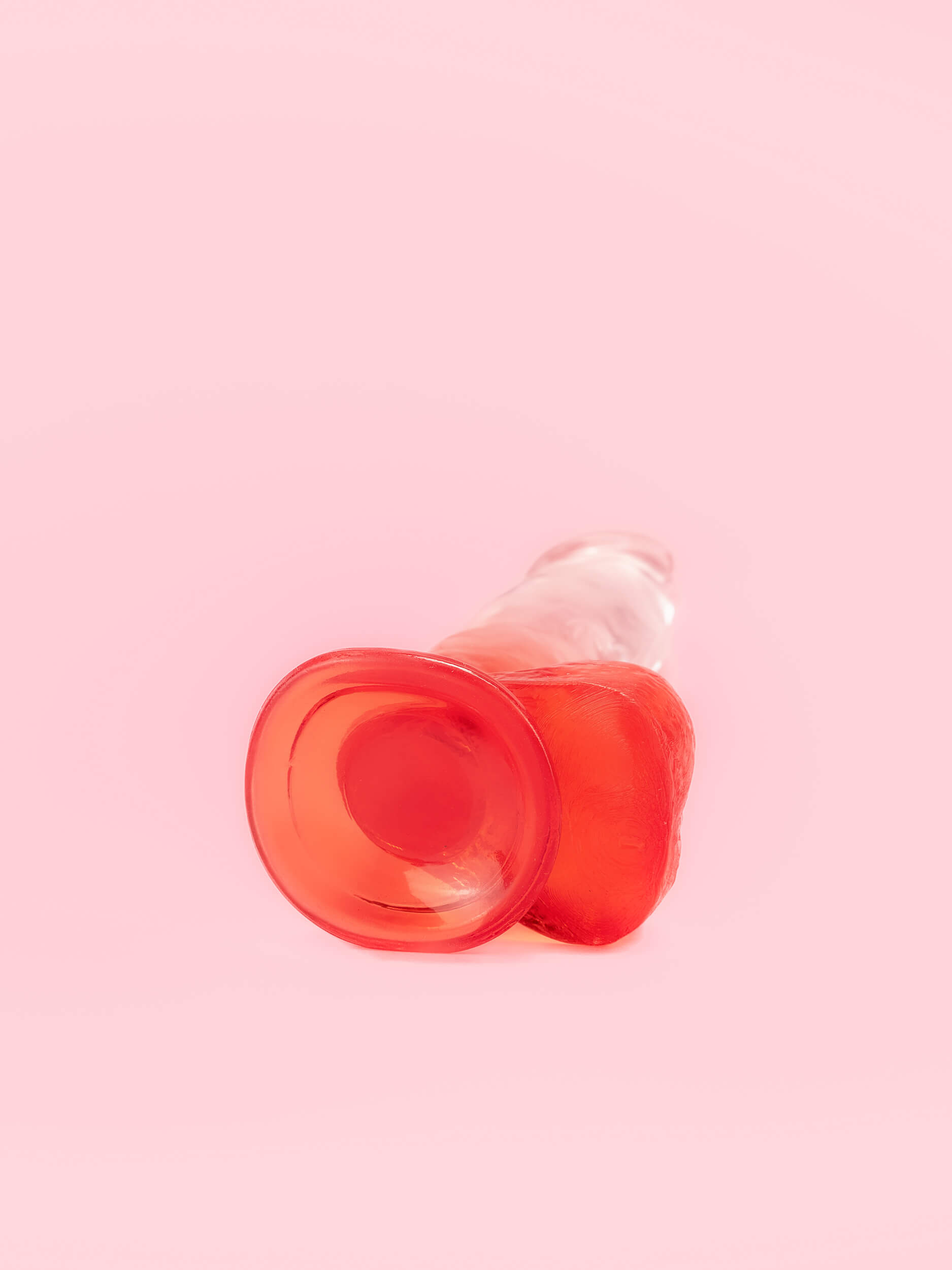 Dildo Rosu Transparent 18 cm image 3