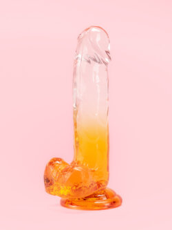 Dildo Portocaliu Transparent 18 cm thumbnail image