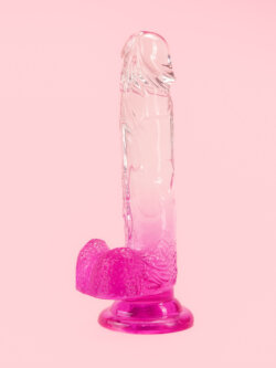 Dildo Mov Transparent 21 cm image 1