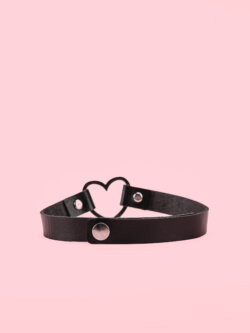 Choker Piele Soft cu Inima image 1