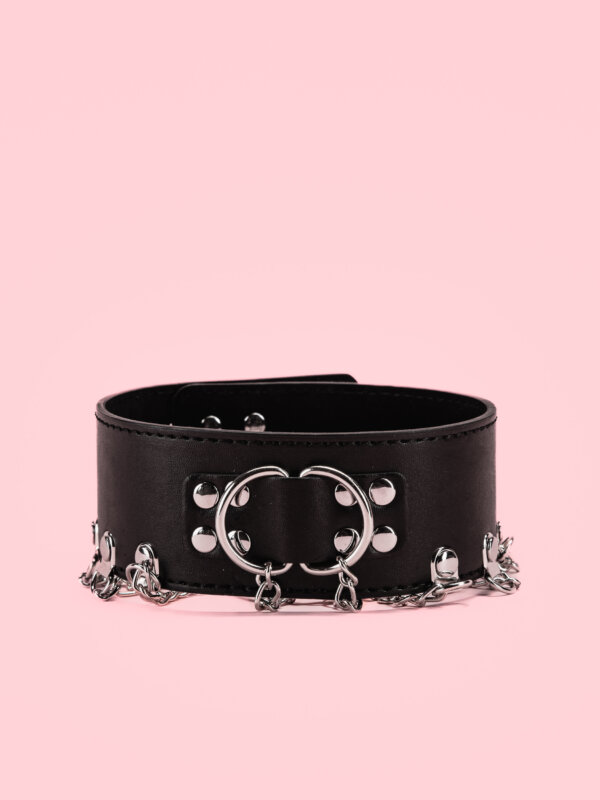 Choker Punk cu Inele si Lanturi