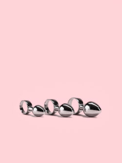 Set 3 Mini Butt Plugs cu Inel thumbnail image 