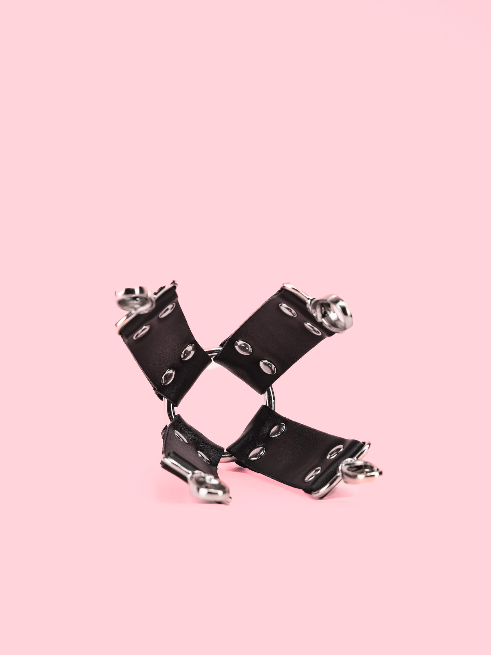 Hog Tie cu 5 Piese din Piele cu Puf image 1