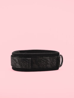 Lesa cu Guler si Print Negru image 2