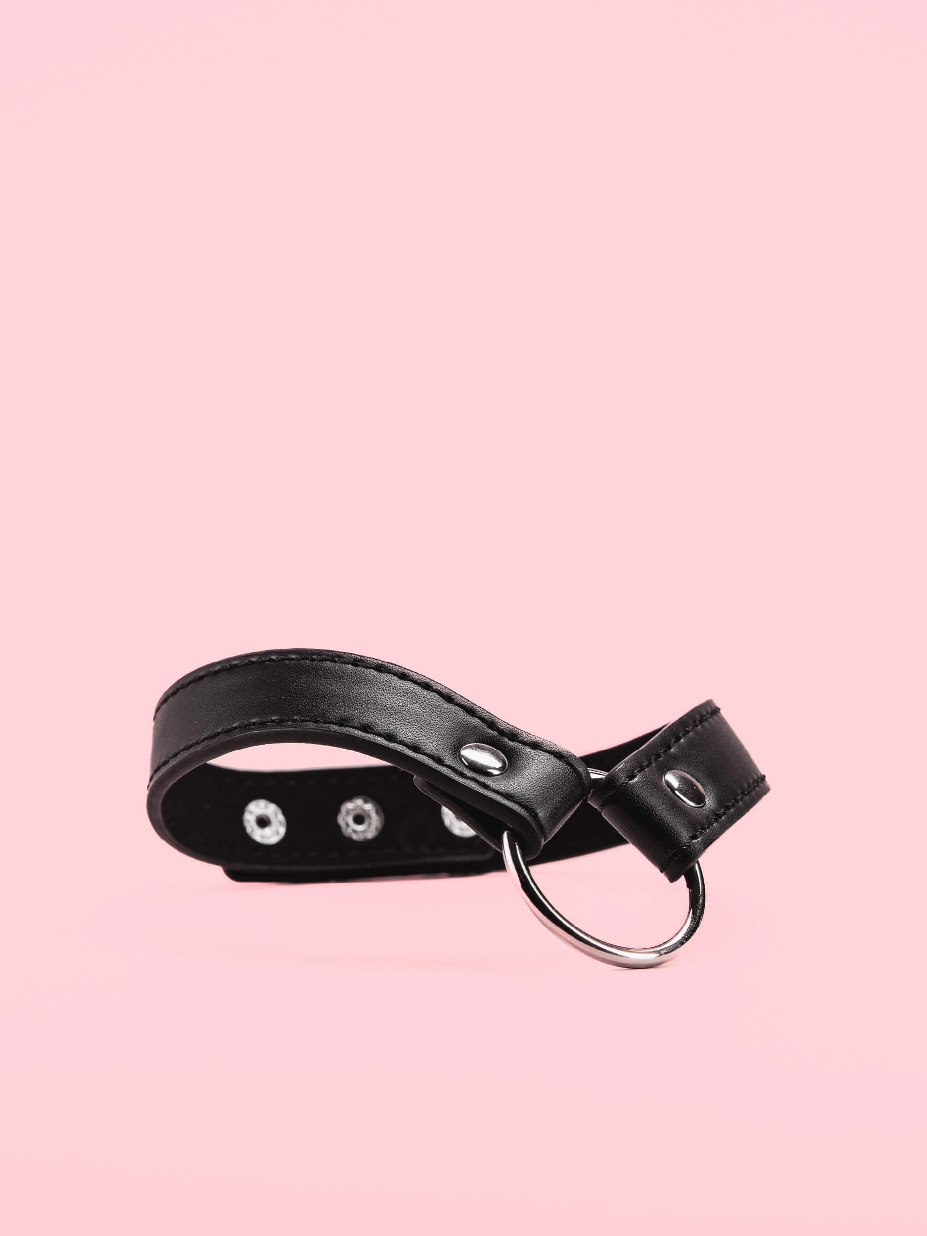 Choker Punk Simplu cu Inel image 2