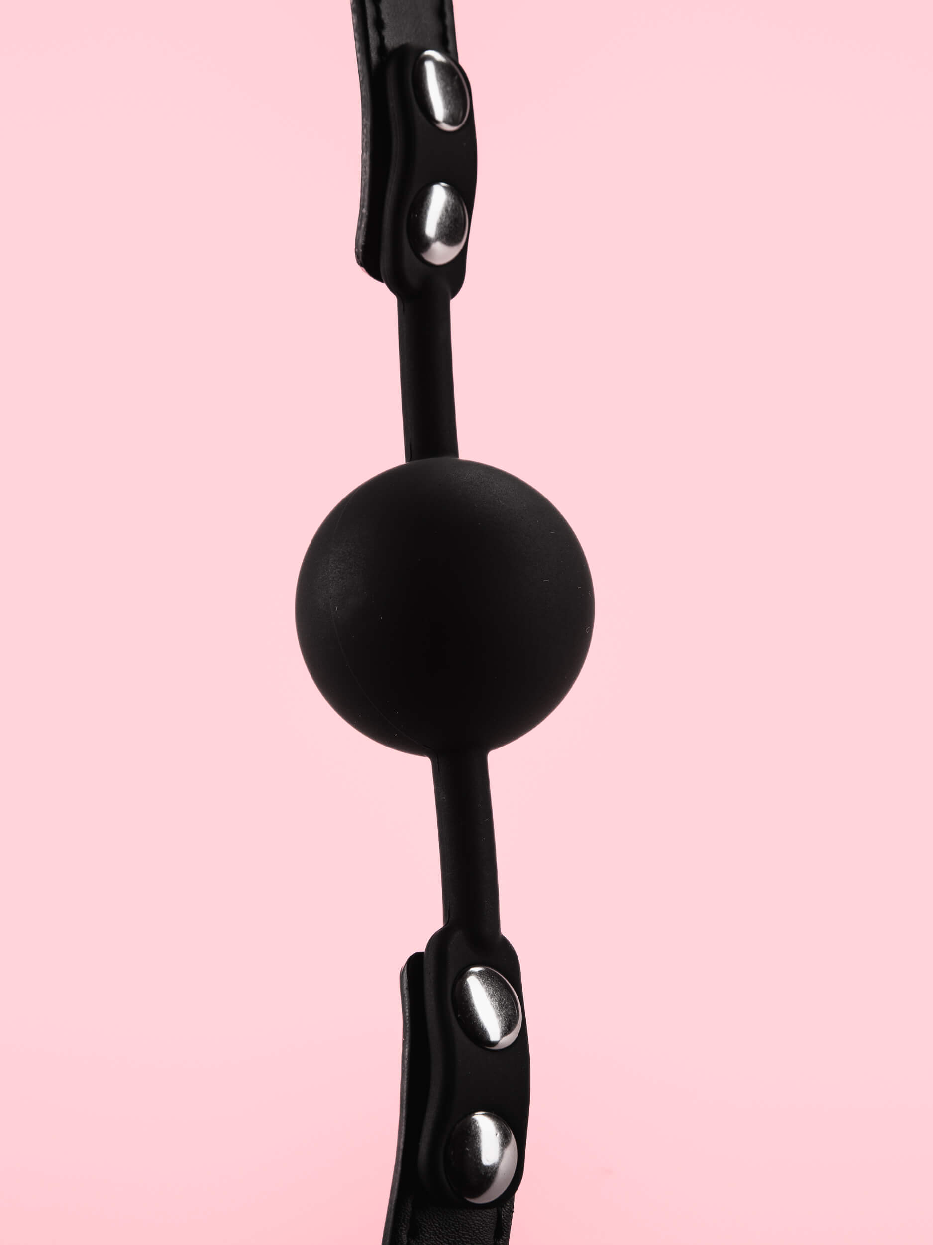 Ball Gag Ajustabil Piele cu Silica image 1