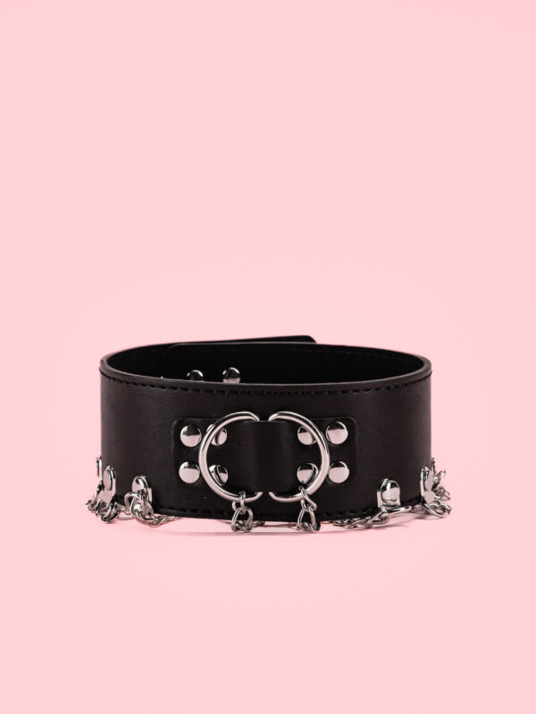 Choker Punk cu Inele si Lanturi
