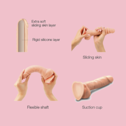 Dildo realist flexibil cu efect glisant image 1
