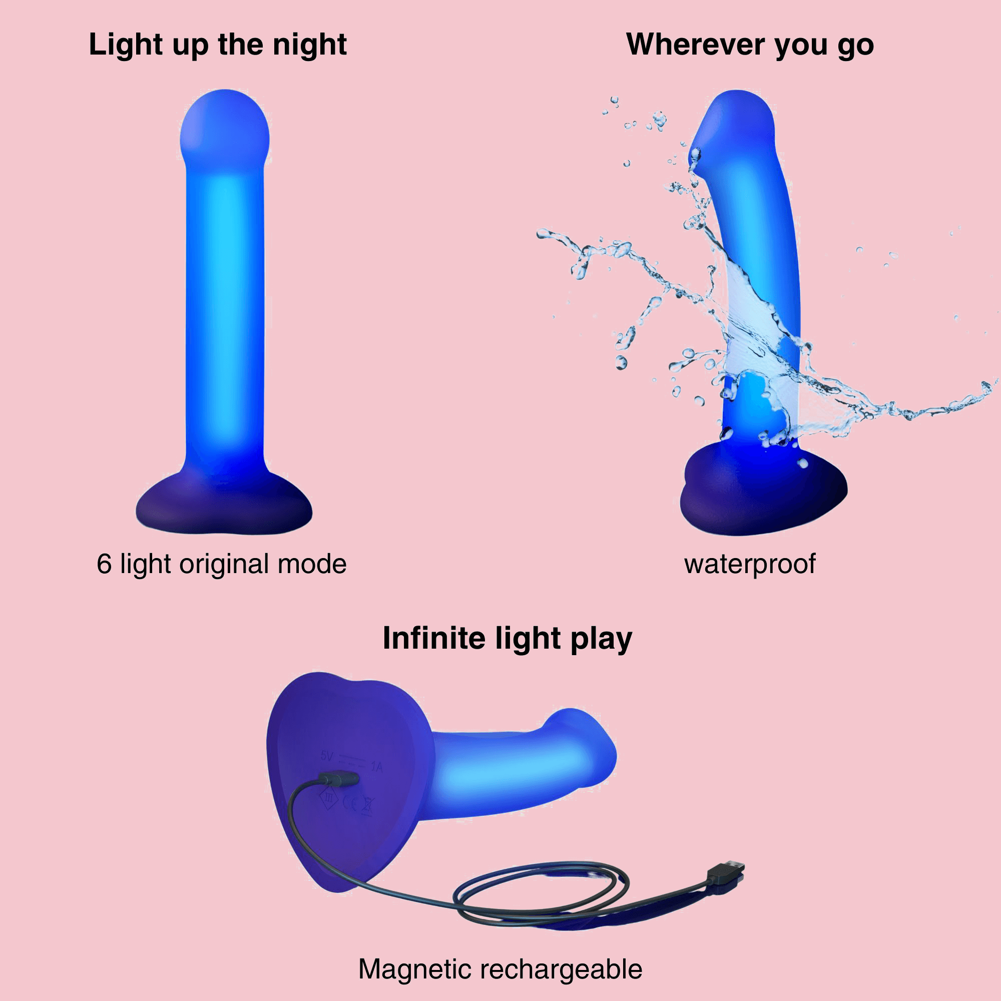Dildo Luminos cu LED image 3