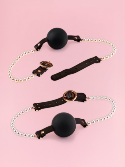 Gag Elegant cu Perle și Silicon image 5