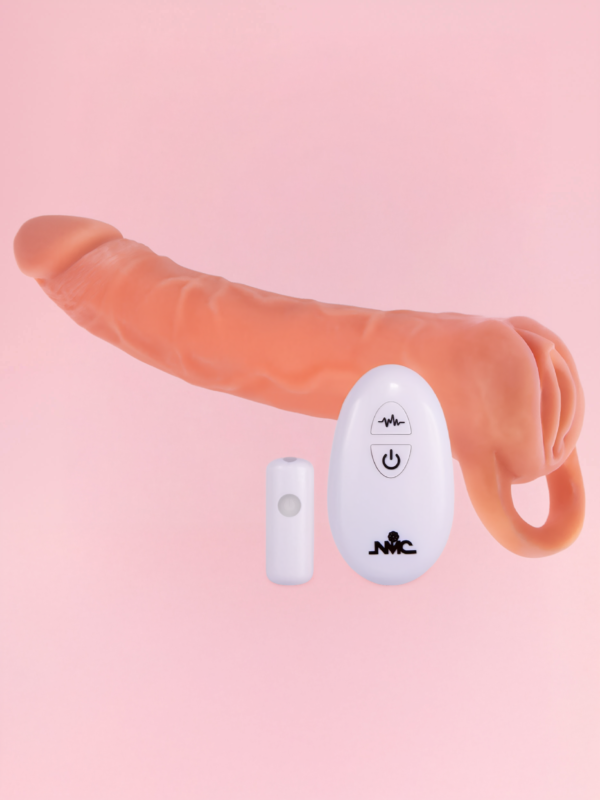 2-în-1 Extender & Masturbator cu Vibrații și Telecomandă Wireles