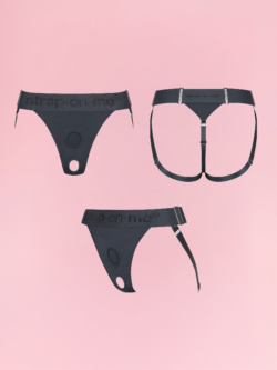 Ham de Lenjerie Ajustabil, Gri pentru Strap-On și Dildo image 6