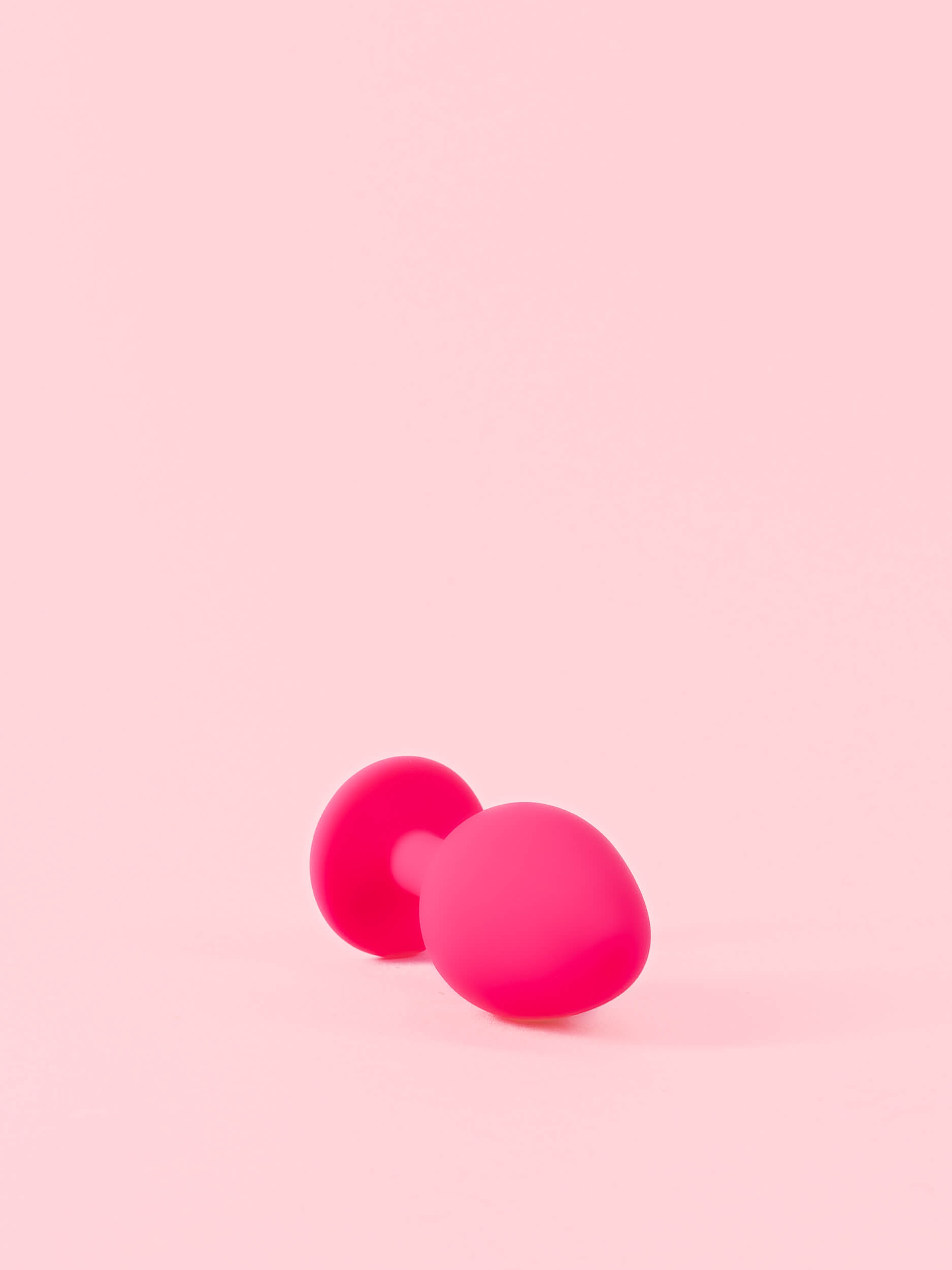 Butt Plug din Silicon Roz cu Piatra image 1