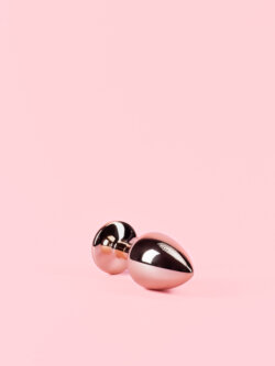 Dop Anal din Metal Rose Gold cu Piatra image 5