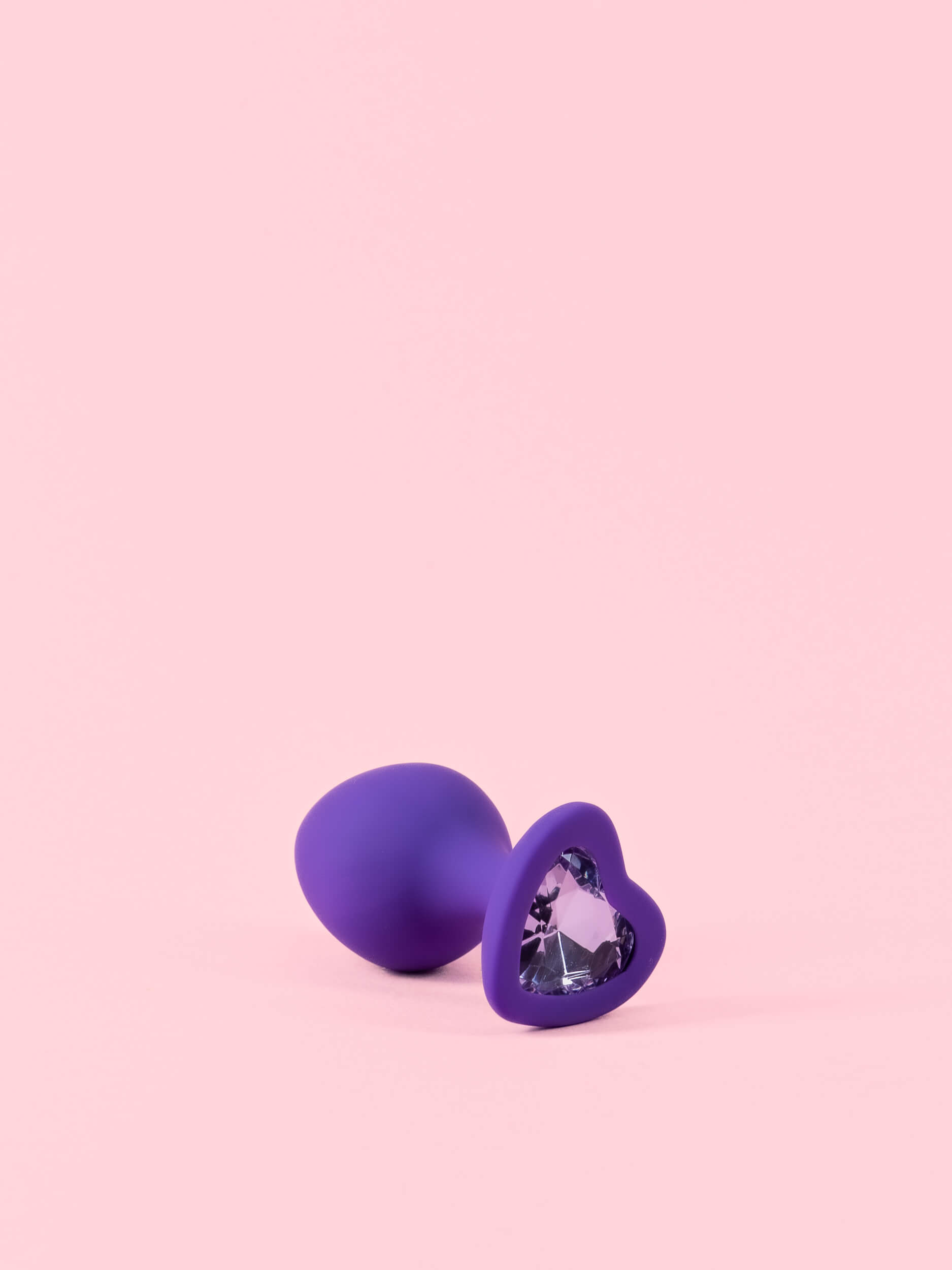 Butt Plug din Silicon Mov cu Inimă image 2