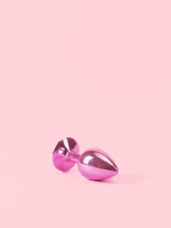 Dop Anal din Metal Roz Stralucitor cu Piatra image 3