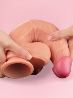 Dildo Realist cu Doua Straturi din Silicon 25 cm image 2