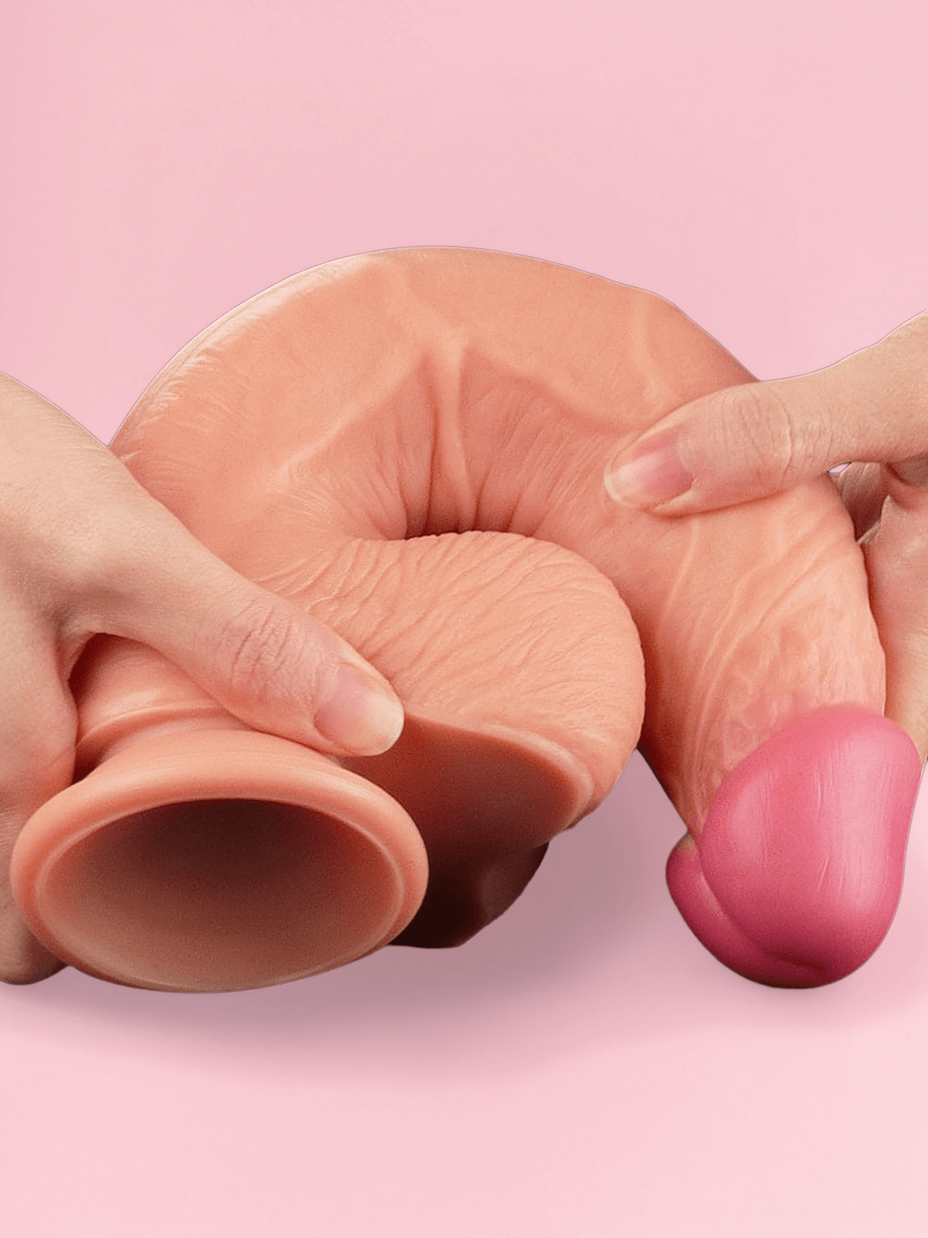 Dildo Realist cu Doua Straturi din Silicon 25 cm image 2