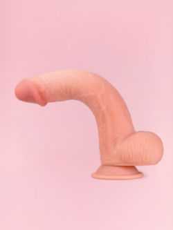 Dildo Realist cu Piele Glisantă și Ventuză 23 cm image 2