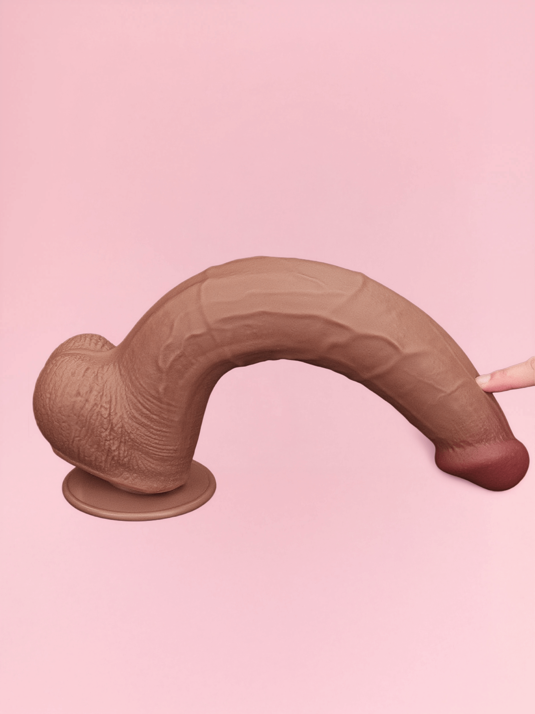 Dildo Realist XXL cu Piele Glisantă și Ventuză 34 cm image 1