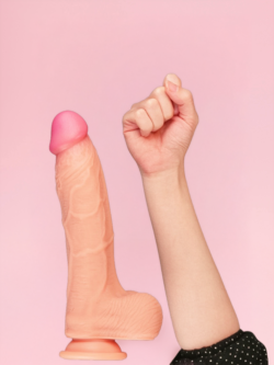 Dildo Realist cu Doua Straturi din Silicon 25 cm image 1