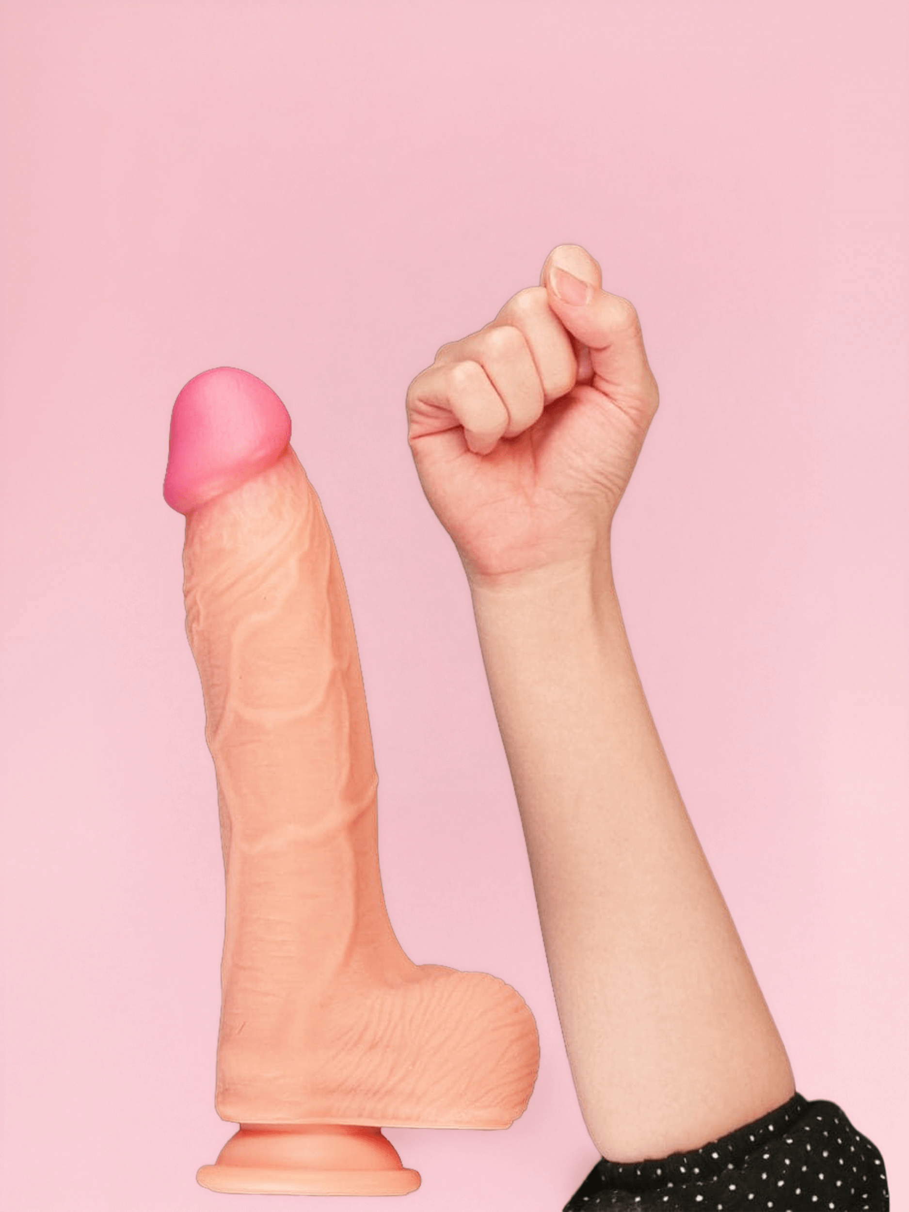 Dildo Realist cu Doua Straturi din Silicon 25 cm image 1