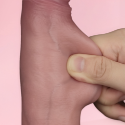 Fredy - Dildo Vibrator cu Piele Glisantă și Telecomandă 21 cm image 3