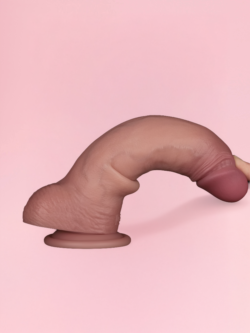 Fredy - Dildo Vibrator cu Piele Glisantă și Telecomandă 21 cm image 4