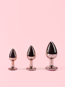 Golden Butt Plug cu Diamant image 3