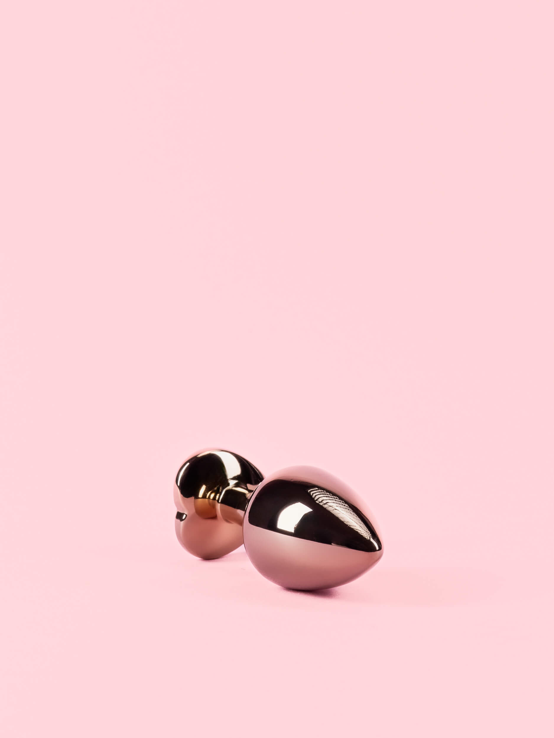 Dop Anal din Metal Rose Gold cu Piatra Inima image 1