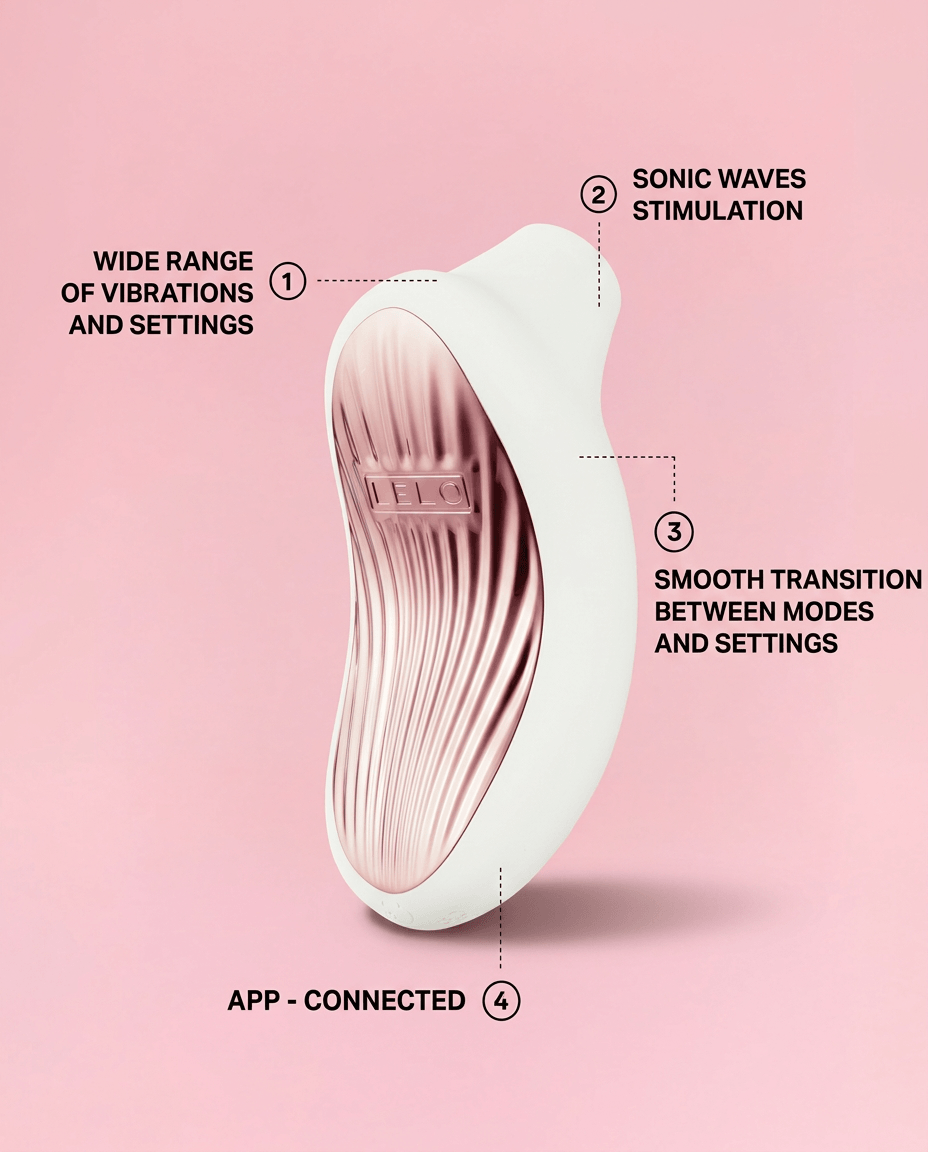 LELO SONA 3 - Vibrator Premium cu Sucțiune și Aplicație image 3
