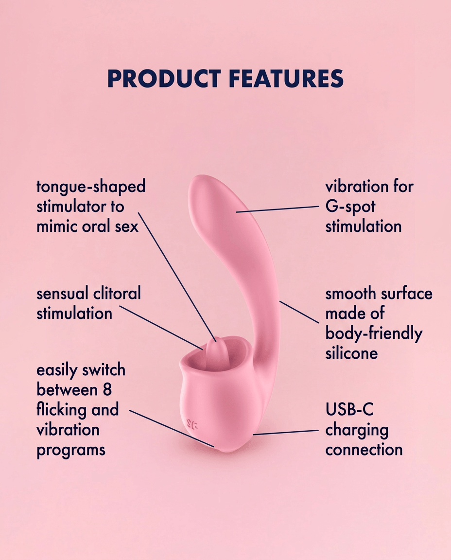 Tongue Genius - Vibrator cu Limbă și Stimulare G-Spot image 2