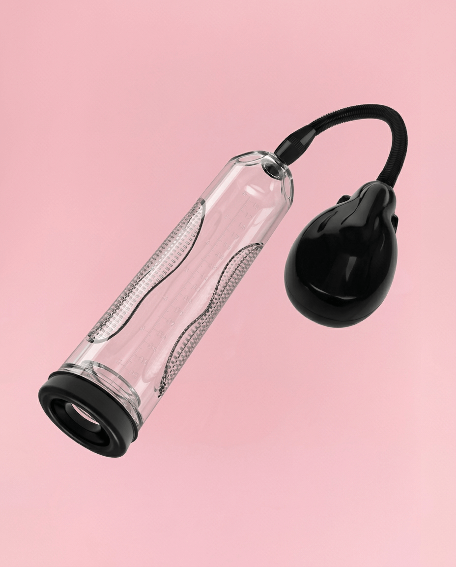 Pompă Penis Manuală cu Vacuum și Vibrații 25 cm image 1