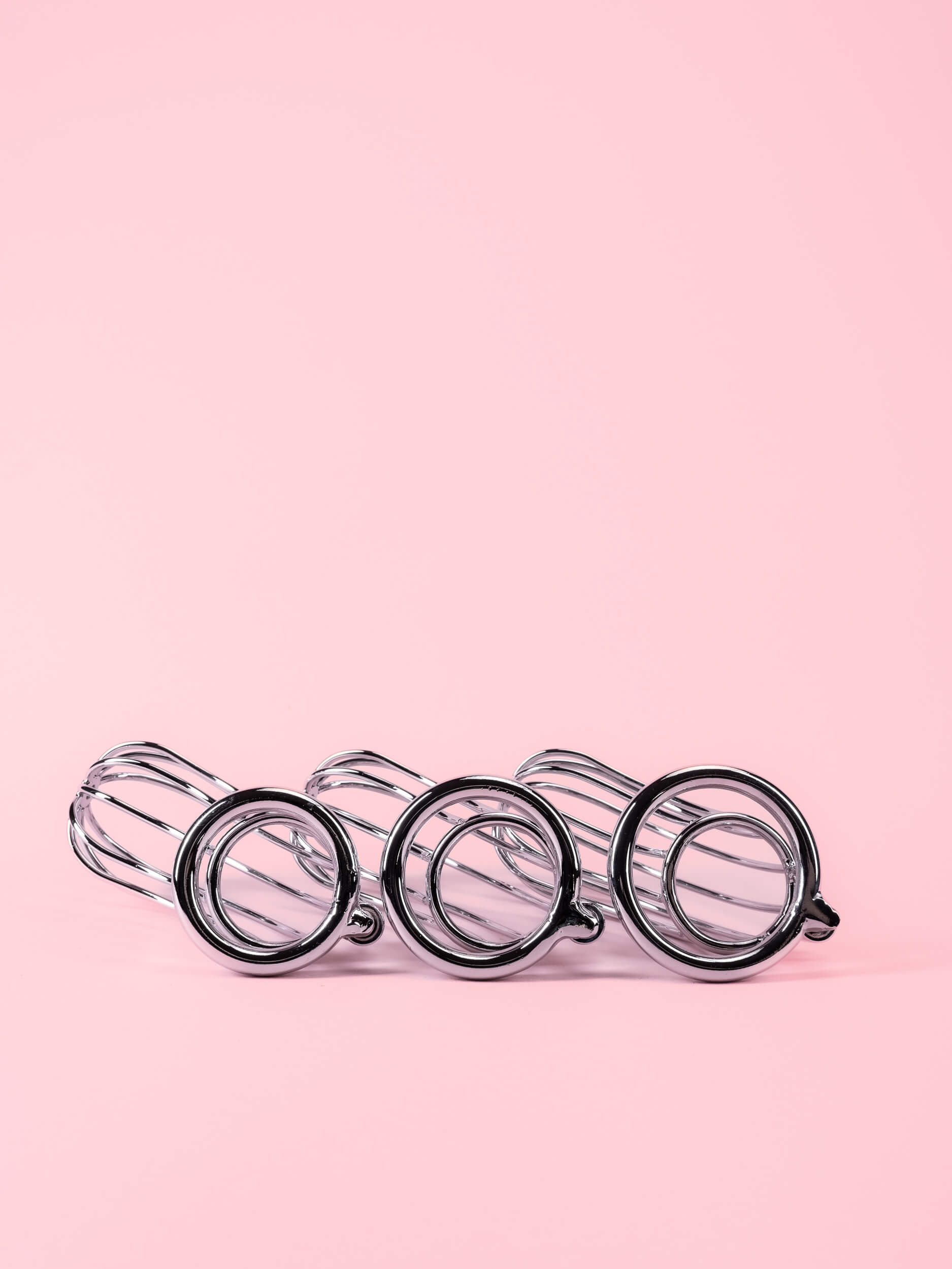 Cușcă de Castitate din Metal cu Lacăt image 8