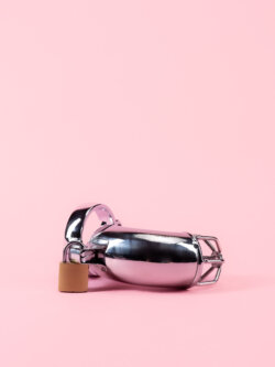 Cușcă de Castitate din Metal cu Lacăt și Cheie image 7