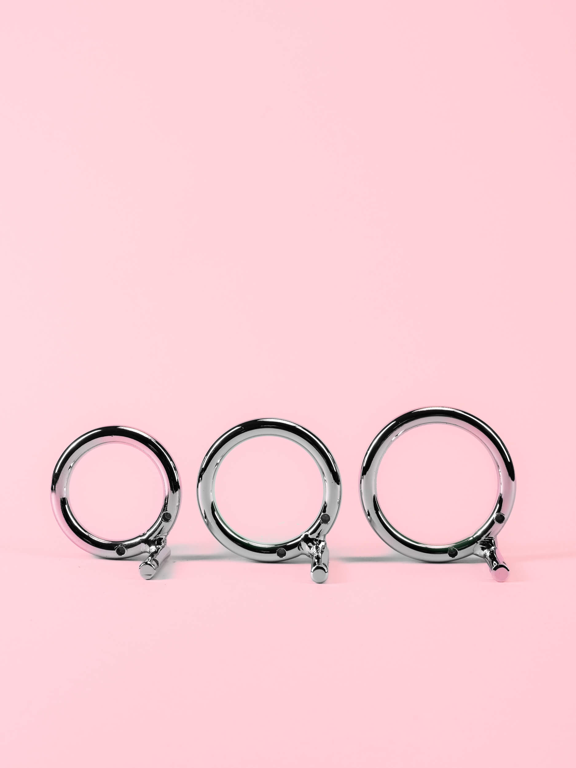 Inele de Schimb din Metal pentru Cușcă de Castitate - Set 3 Mărimi image 3